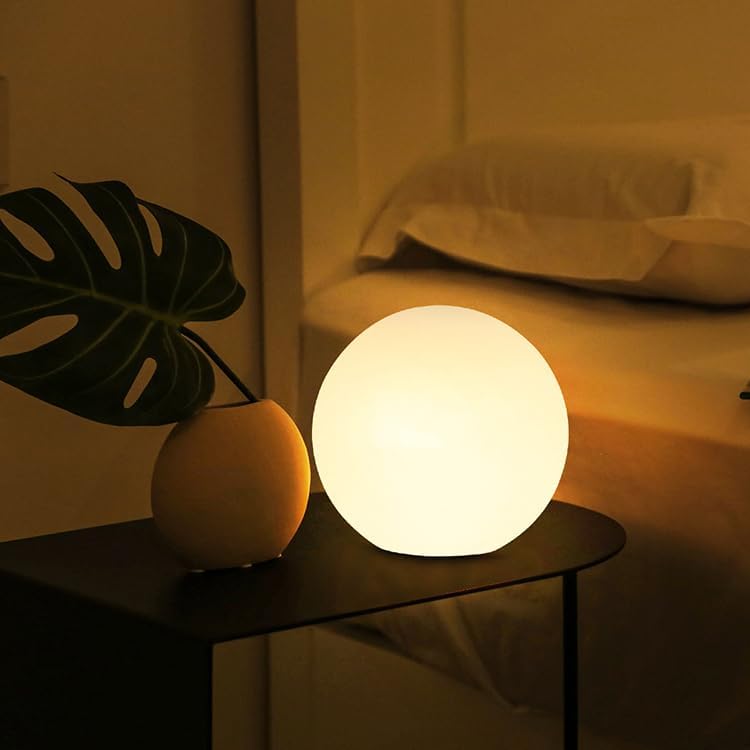 COPU Store LED Ball Light, 6-inch Glowing Orb Light, Rechargeable Globe Lamp, Dimmable Mood Lights W/Remote, Waterproof Ambient Lighting Lamp for Desk Bedroom Bathroom Patio - Image 3